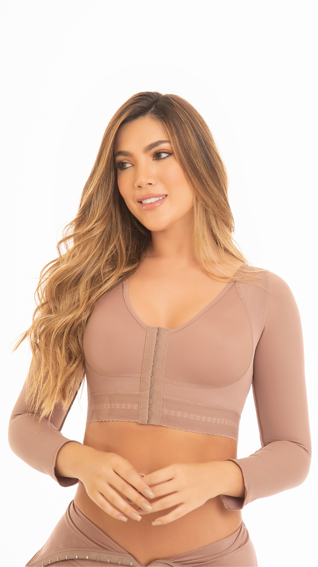 377 - BRA WITH COMPRESSION SLEEVES