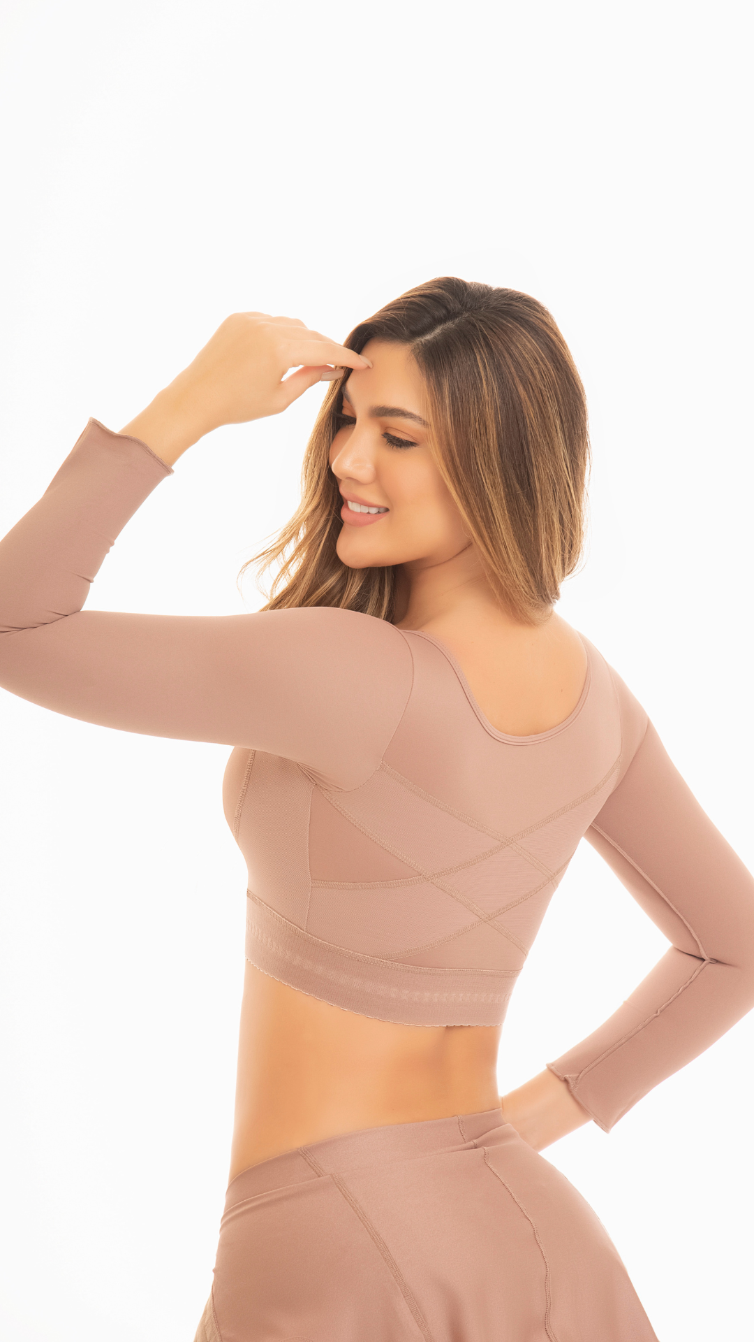 377 - BRA WITH COMPRESSION SLEEVES