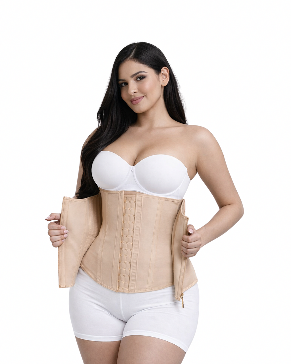2020 - Dual Compression Waist Trainer, 3 Hook Level & Zipper